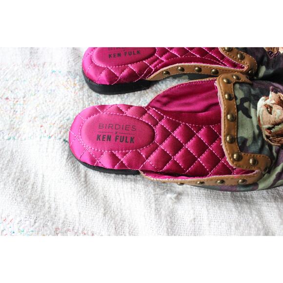 Birdies Ken Fulk Labrador Dog Camo Mule Slippers Flats Size 5.5 - Picture 3 of 4